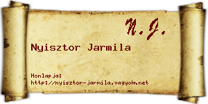 Nyisztor Jarmila névjegykártya